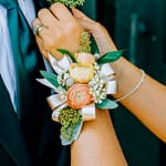Bronze Barn Wedding Corsage